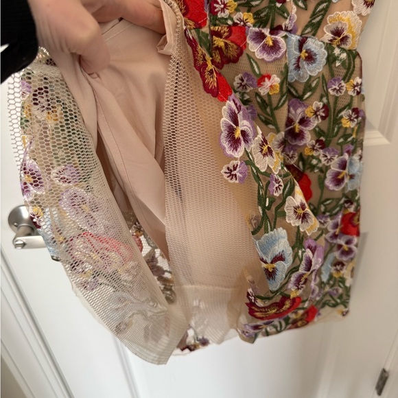 Just Me Multicolor Embroidered Floral Mini Dress - Picture 10 of 11